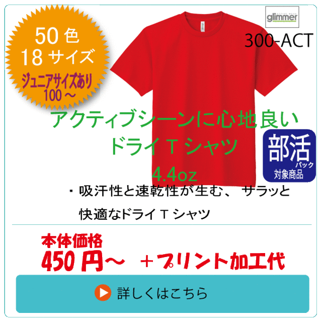 300-ACT ドライTシャツ