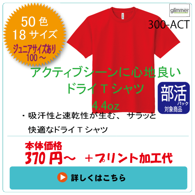 300-ACT　ドライTシャツ